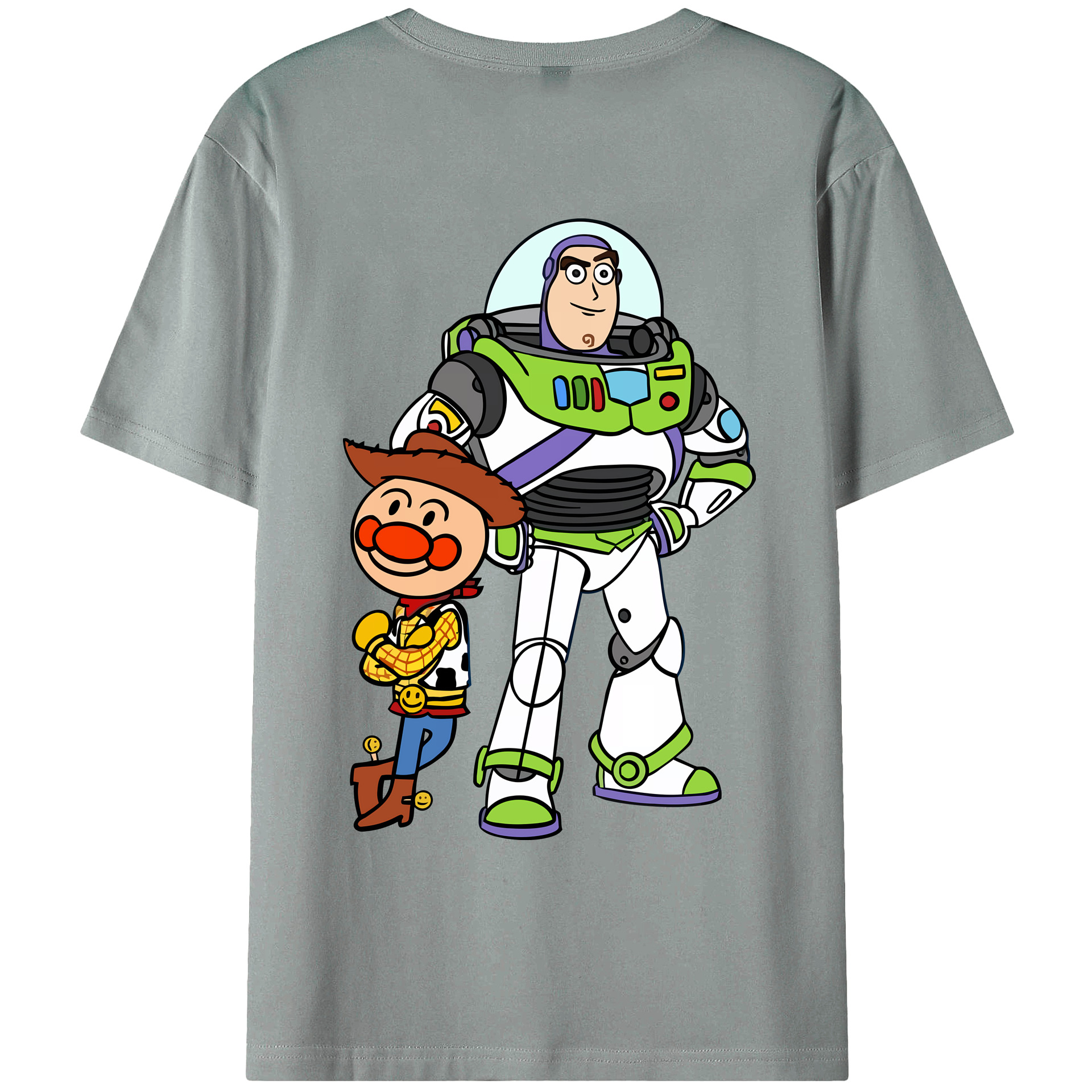 （画像用） アンパンマン Anpanman 綿100％ メンズ半袖Tシャツ（バックプリント） 通気性